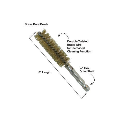IPA 8001-9B3 9mm Brass Tube Brush (3 Pack) - MPR Tools & Equipment