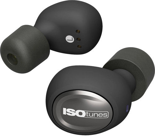 ISOtunes IT-13 ISOTUNES FREE – WIRELESS RECHARGEABLE NOISE-ISOLATING EARBUDS WITH BLUETOOTH, 22 DB NRR, BLACK