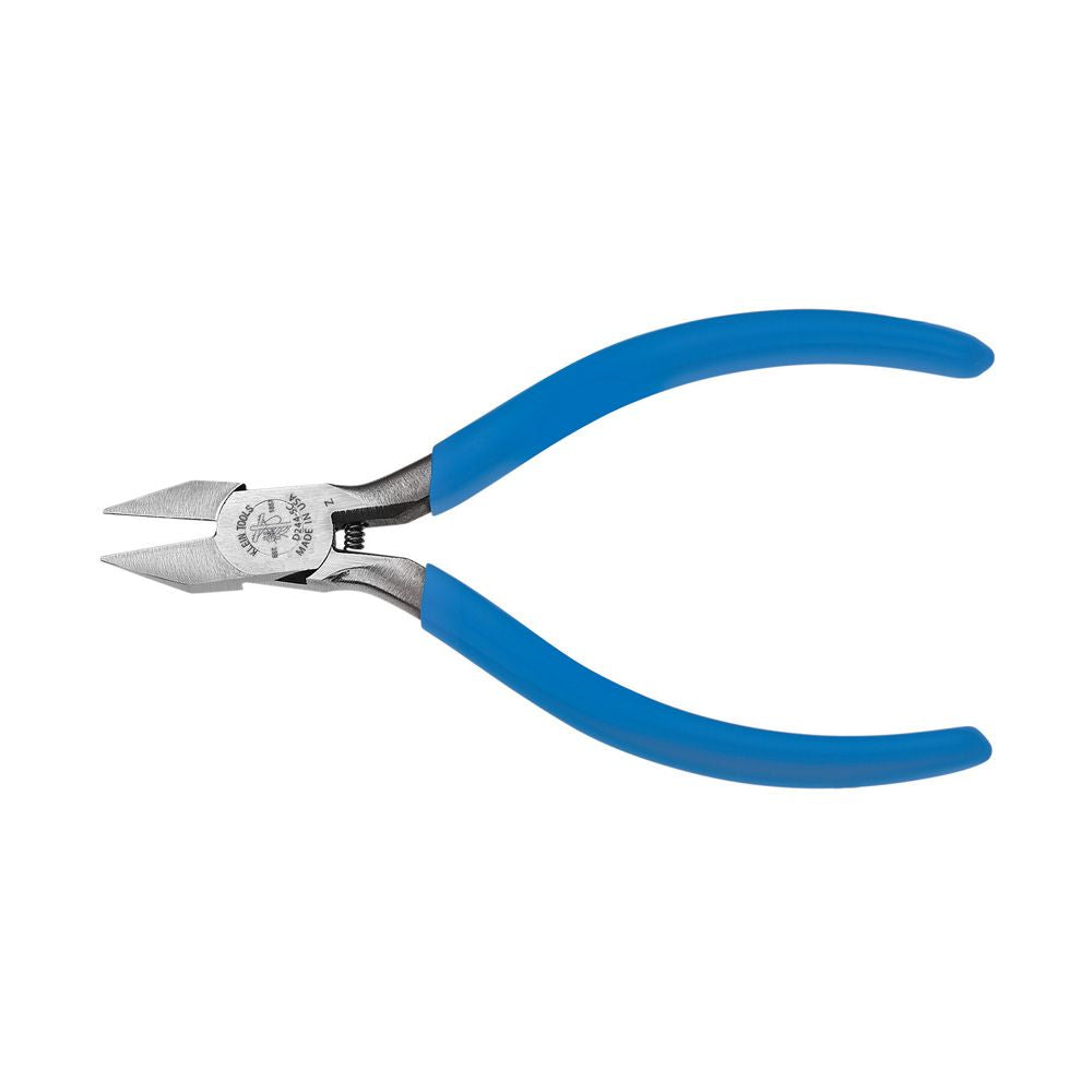 Klein Tools D2445C Diagonal Cutting Pliers, Electronics, Pointed Nose, Narrow Jaw, 5-Inch - MPR Tools & Equipment