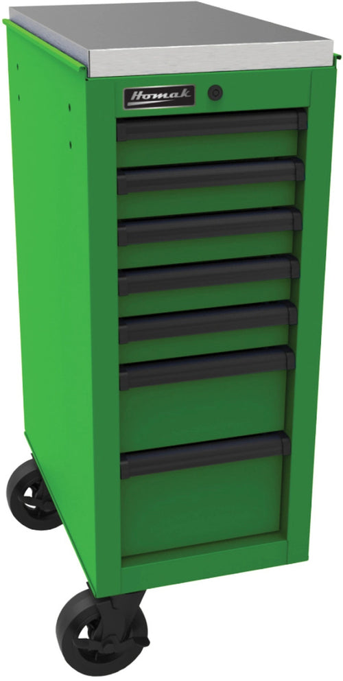 Homak LG08014070 14 1/2” RS Pro Side Cabinet (Green) - MPR Tools & Equipment