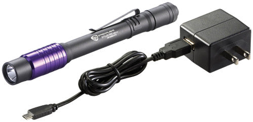 Streamlight 66148 STYLUS PRO USB RECHARGEABLE UV PENLIGHT, 120V AC ADAPTER, USB CORD, HOLSTER