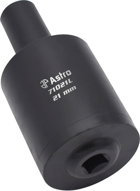 Astro Pneumatic 71021L 21mm (13/16") Lug Nut Thin Wall Torque Multiplying Socket w/ Hollow Drum Design for 1/2" Dr. Impact Wrenches