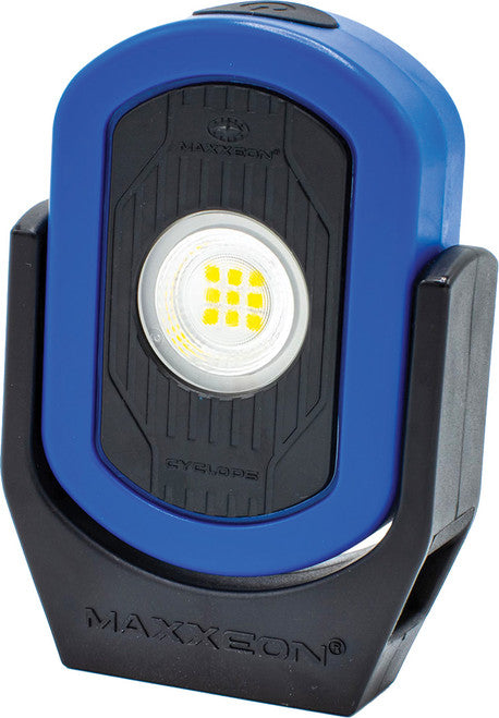 Maxxeon 00814 Workstar 814 Cyclops Lampe de travail rechargeable, 720/360/180 lumens – Bleu