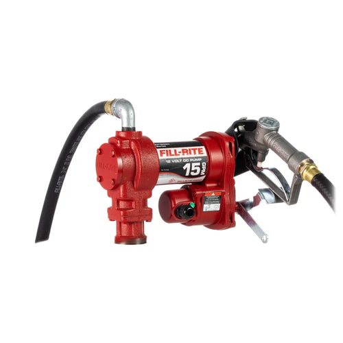 Fill-Rite FR1210H 12V DC 15 GPM Fuel Transfer Pump with Nozzle