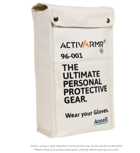 Ansell RIGCVSBAG16 Canvas Gloves Bag, 16" - MPR Tools & Equipment