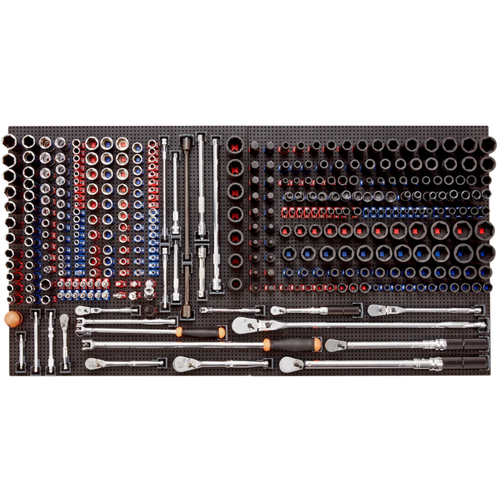 Tool Grid SOCKETBDL400 1/4", 3/8", 1/2" Drive Socket Bundle, 397 Holders & 400 Screws (Board & Tools Not Included) - MPR Tools & Equipment