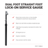 Milton 986BLK Dual Foot Straight Lock-On Chuck Service Gauge, Matte Black Poly Finish -13” 10-160 PSI - MPR Tools & Equipment