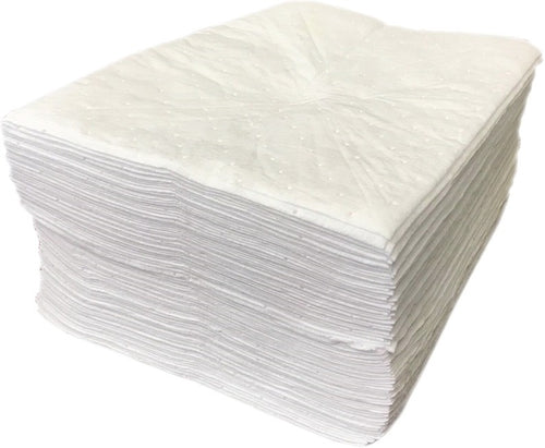 SpilKleen P200S 15" x 18" Oil Only White Absorbent Light Weight Pads, 100/Package - MPR Tools & Equipment