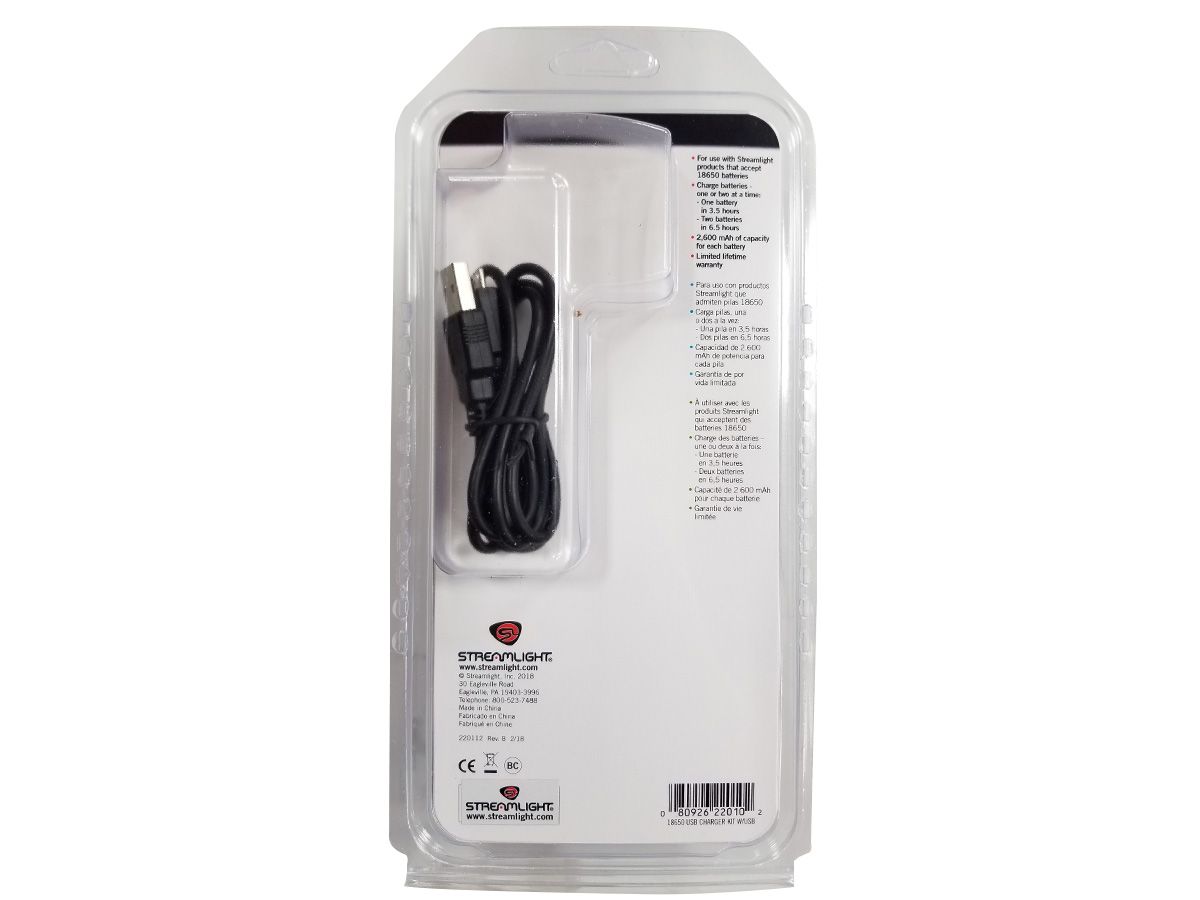 Streamlight 22010 Rechargeable Button Top Li-Ion USB Battery/Charger - MPR Tools & Equipment